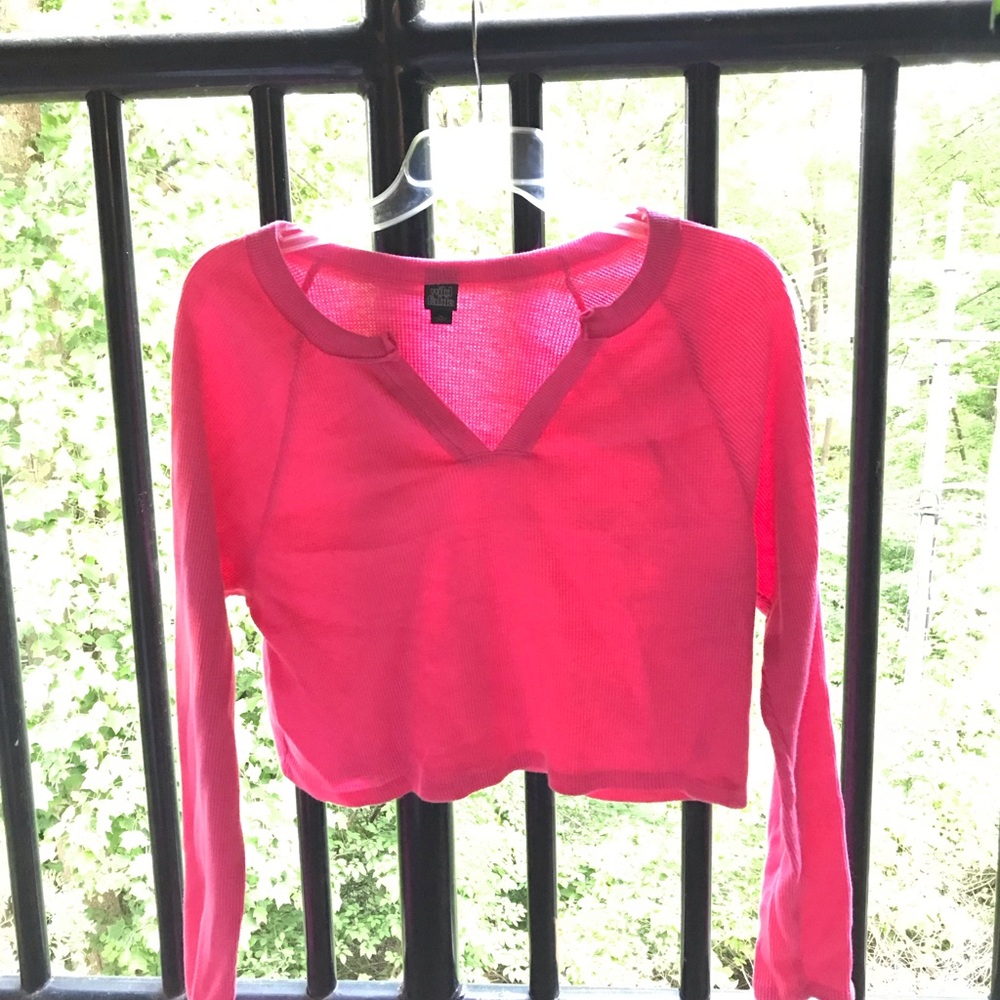 Women's Pink Long Sleeve Top